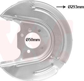 Van Wezel 5766374 - Lamiera paraspruzzi, Disco freno autozon.pro