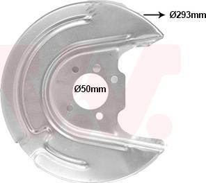 Van Wezel 5766373 - Lamiera paraspruzzi, Disco freno autozon.pro