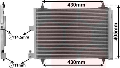 Van Wezel 09005173 - Condensatore, Climatizzatore autozon.pro