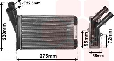 Van Wezel 09006055 - Scambiatore calore, Riscaldamento abitacolo autozon.pro