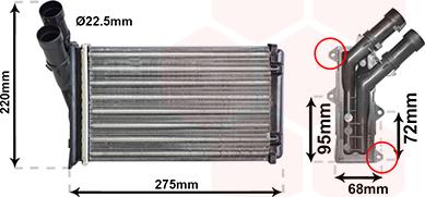 Van Wezel 09006082 - Scambiatore calore, Riscaldamento abitacolo autozon.pro