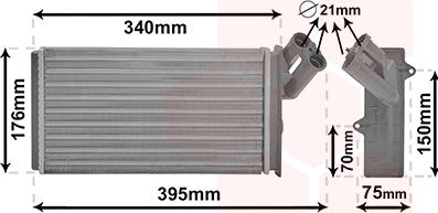 Van Wezel 09006129 - Scambiatore calore, Riscaldamento abitacolo autozon.pro