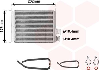 Van Wezel 09006286 - Scambiatore calore, Riscaldamento abitacolo autozon.pro