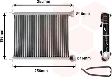 Van Wezel 09006281 - Scambiatore calore, Riscaldamento abitacolo autozon.pro