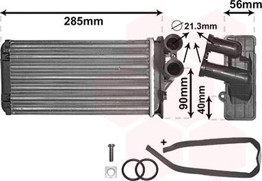 Van Wezel 09006239 - Scambiatore calore, Riscaldamento abitacolo autozon.pro