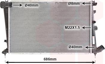 Van Wezel 09002066 - Radiatore, Raffreddamento motore autozon.pro