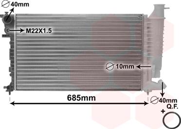 Van Wezel 09002108 - Radiatore, Raffreddamento motore autozon.pro