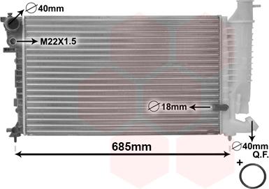 Van Wezel 09002110 - Radiatore, Raffreddamento motore autozon.pro