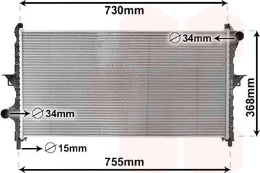 Van Wezel 09002278 - Radiatore, Raffreddamento motore autozon.pro