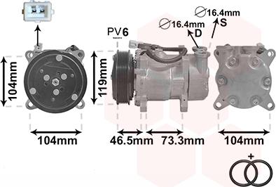 Van Wezel 0900K030 - Compressore, Climatizzatore autozon.pro