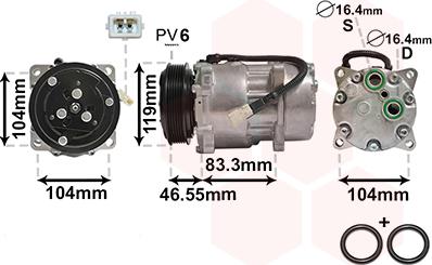 Van Wezel 0900K161 - Compressore, Climatizzatore autozon.pro