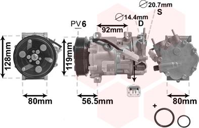 Van Wezel 0900K242 - Compressore, Climatizzatore autozon.pro