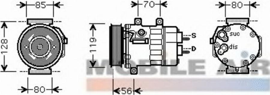 Van Wezel 0900K254 - Compressore, Climatizzatore autozon.pro