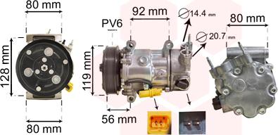 Van Wezel 0900K255 - Compressore, Climatizzatore autozon.pro