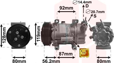 Van Wezel 0900K214 - Compressore, Climatizzatore autozon.pro