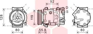 Van Wezel 0900K282 - Compressore, Climatizzatore autozon.pro