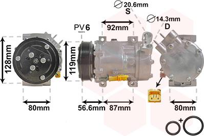 Van Wezel 0900K238 - Compressore, Climatizzatore autozon.pro