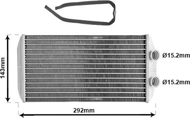 Van Wezel 09016704 - Scambiatore calore, Riscaldamento abitacolo autozon.pro