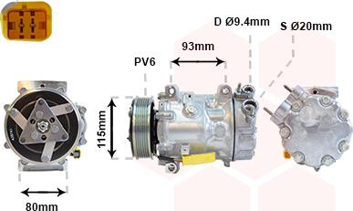 Van Wezel 0901K706 - Compressore, Climatizzatore autozon.pro