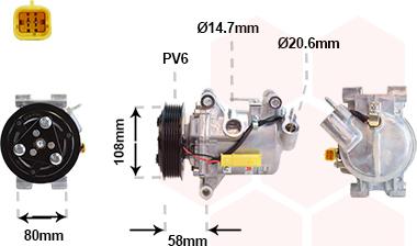 Van Wezel 0901K702 - Compressore, Climatizzatore autozon.pro