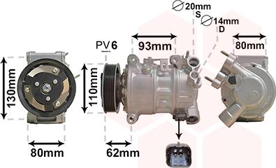 Van Wezel 0901K707 - Compressore, Climatizzatore autozon.pro