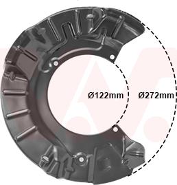 Van Wezel 0502371 - Lamiera paraspruzzi, Disco freno autozon.pro