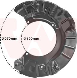 Van Wezel 0502372 - Lamiera paraspruzzi, Disco freno autozon.pro