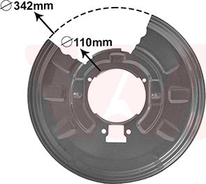 Van Wezel 0649374 - Lamiera paraspruzzi, Disco freno autozon.pro