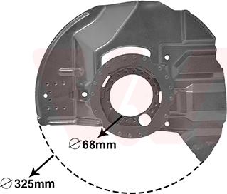 Van Wezel 0646372 - Lamiera paraspruzzi, Disco freno autozon.pro