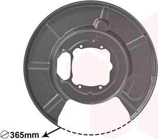 Van Wezel 0655374 - Lamiera paraspruzzi, Disco freno autozon.pro