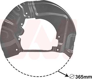 Van Wezel 0655371 - Lamiera paraspruzzi, Disco freno autozon.pro