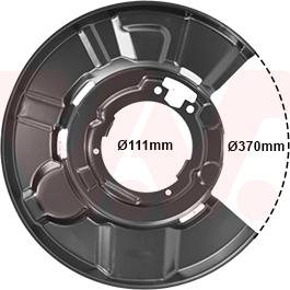 Van Wezel 0657373 - Lamiera paraspruzzi, Disco freno autozon.pro