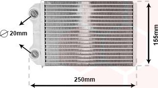 Van Wezel 06006426 - Scambiatore calore, Riscaldamento abitacolo autozon.pro