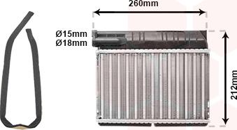 Van Wezel 06006166 - Scambiatore calore, Riscaldamento abitacolo autozon.pro