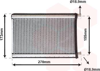 Van Wezel 06006344 - Scambiatore calore, Riscaldamento abitacolo autozon.pro