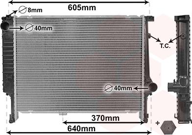 Van Wezel 06002167 - Radiatore, Raffreddamento motore autozon.pro