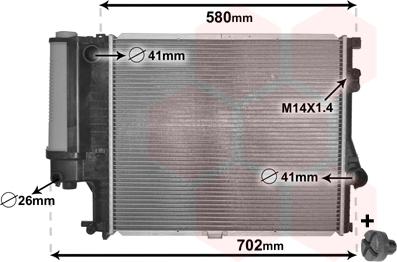 Van Wezel 06002186 - Radiatore, Raffreddamento motore autozon.pro