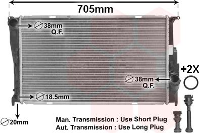 Van Wezel 06002293 - Radiatore, Raffreddamento motore autozon.pro