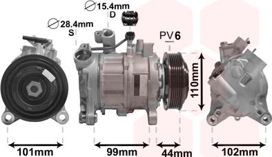 Van Wezel 0600K498 - Compressore, Climatizzatore autozon.pro