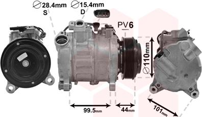 Van Wezel 0600K493 - Compressore, Climatizzatore autozon.pro