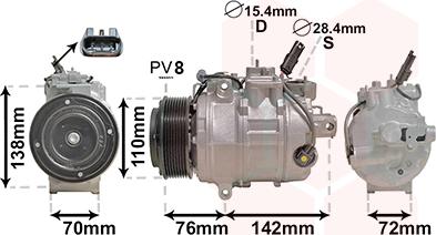 Van Wezel 0600K419 - Compressore, Climatizzatore autozon.pro