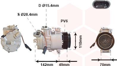 Van Wezel 0600K411 - Compressore, Climatizzatore autozon.pro