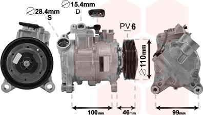 Van Wezel 0600K489 - Compressore, Climatizzatore autozon.pro