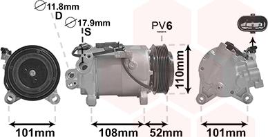 Van Wezel 0600K567 - Compressore, Climatizzatore autozon.pro