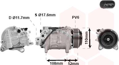 Van Wezel 0600K601 - Compressore, Climatizzatore autozon.pro