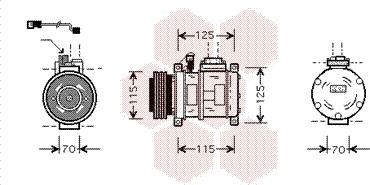 Van Wezel 0600K066 - Compressore, Climatizzatore autozon.pro