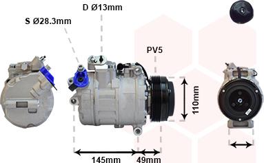 Van Wezel 0600K017 - Compressore, Climatizzatore autozon.pro