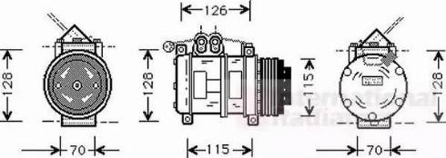 Van Wezel 0600K074 - Compressore, Climatizzatore autozon.pro