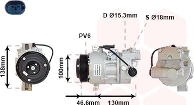 Van Wezel 0600K319 - Compressore, Climatizzatore autozon.pro