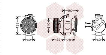 Van Wezel 0600K316 - Compressore, Climatizzatore autozon.pro